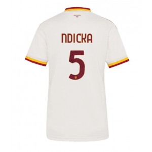 AS Roma Evan Ndicka #5 Jalkapallovaatteet Naisten Vieraspaita 2026-27 Lyhythihainen